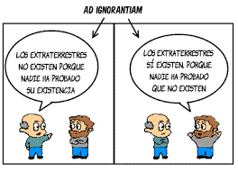 dos versiones de falacia ad ignorantiam